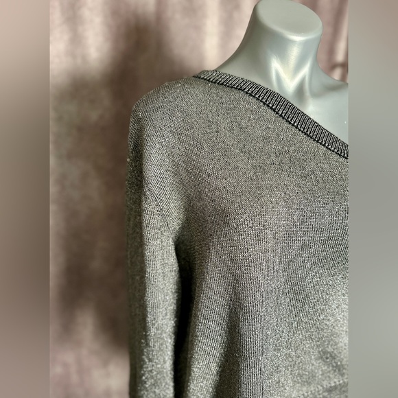 RtA Metallic One Shoulder Sweater Size Large - Picture 5 of 9